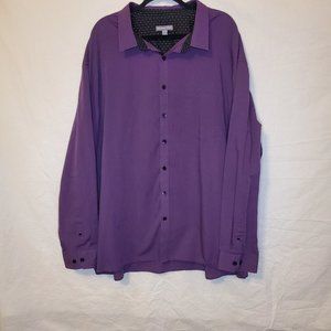 Men's Big & Tall Geoffrey Beene Purple Button Shirt